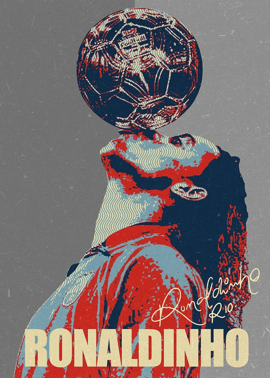 Ronaldinho Football Art metal poster artwork